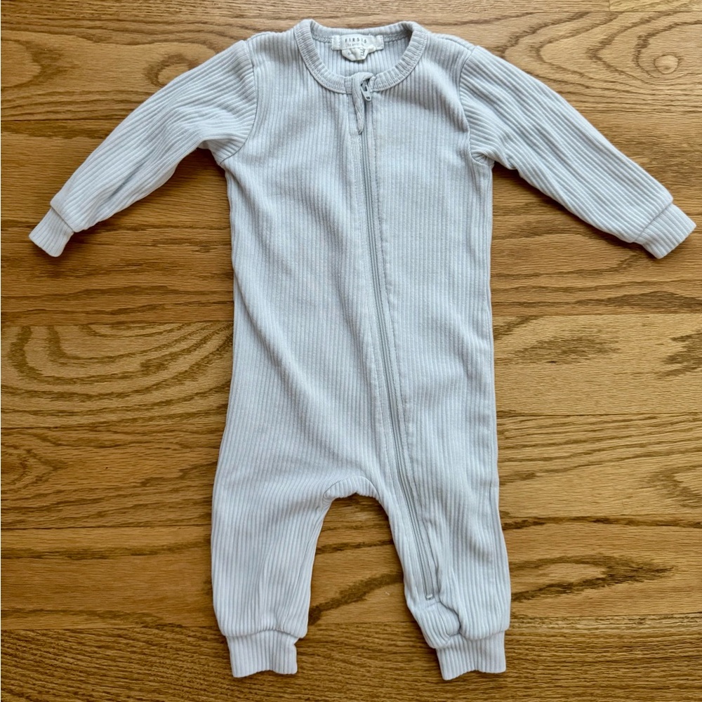 Firsts by Petit Lem zippered romper 6 months